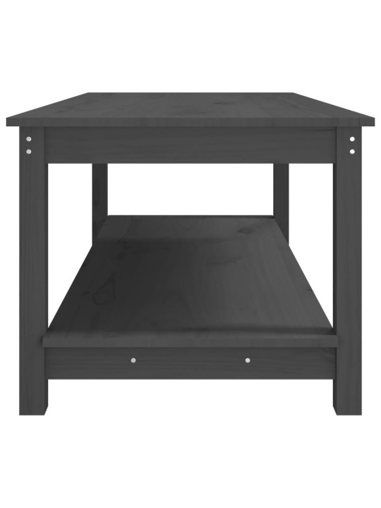Konferenční stolek šedý 110 x 55 x 45 cm masivní borové dřevo