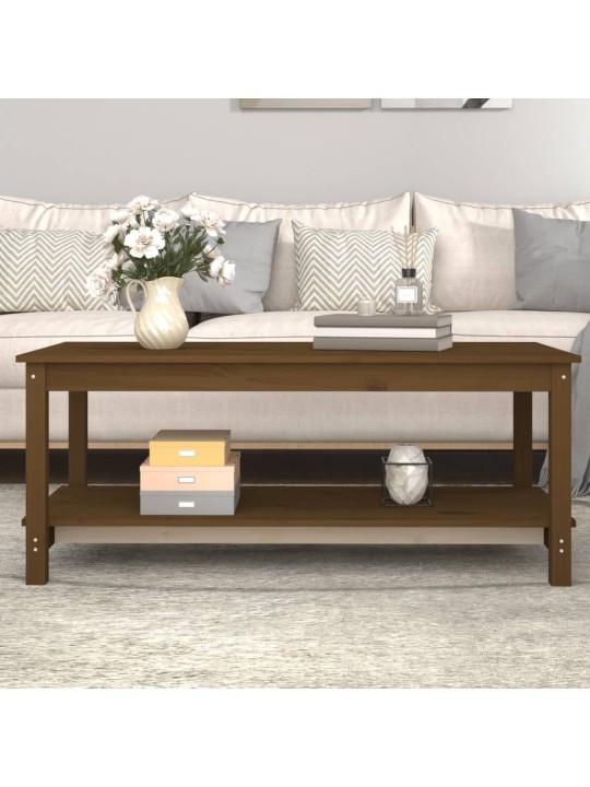 Konferenční stolek medově hnědý 110x55x45 cm masivní borovice