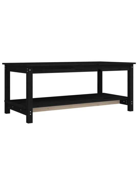 Konferenční stolek černý 110 x 55 x 45 cm masivní borové dřevo
