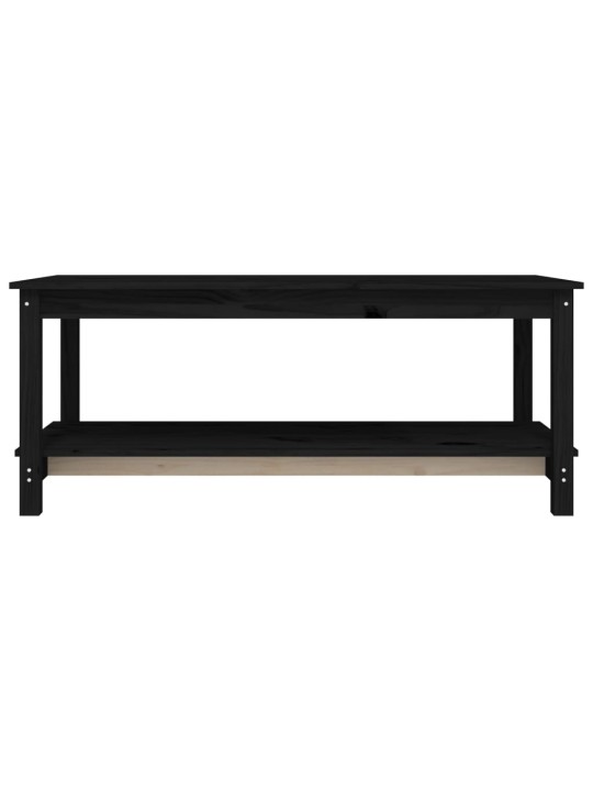 Konferenční stolek černý 110 x 55 x 45 cm masivní borové dřevo
