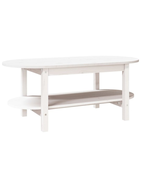 Konferenční stolek bílý 110 x 55 x 45 cm masivní borové dřevo