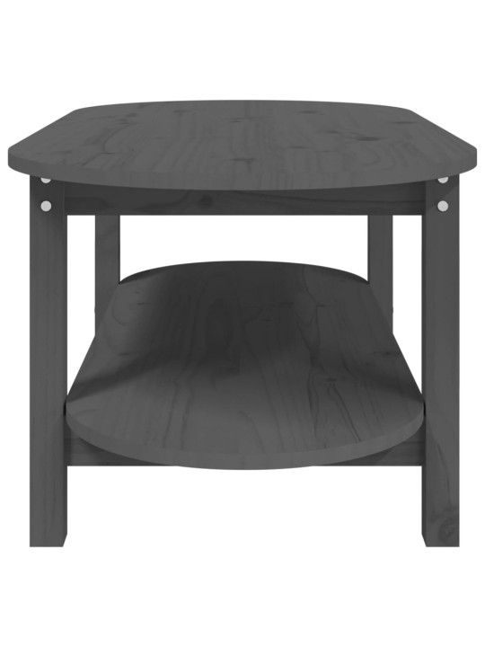Konferenční stolek šedý 110 x 55 x 45 cm masivní borové dřevo