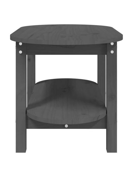 Konferenční stolek šedý 80 x 45 x 45 cm masivní borové dřevo