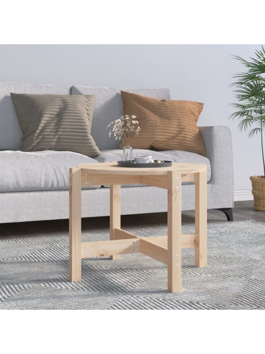 Konferenční stolek Ø 62,5 x 45 cm masivní borové dřevo