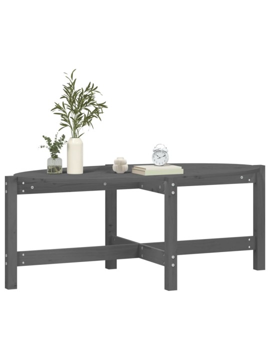 Konferenční stolek šedý 118 x 63 x 45 cm masivní borové dřevo