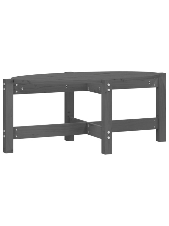 Konferenční stolek šedý 87 x 48 x 35 cm masivní borové dřevo