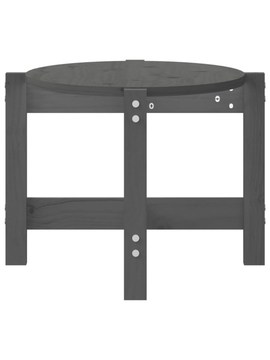 Konferenční stolek šedý 87 x 48 x 35 cm masivní borové dřevo