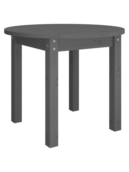 Konferenční stolek šedý Ø 55 x 45 cm masivní borové dřevo