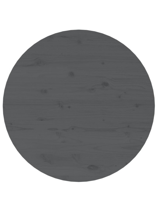 Konferenční stolek šedý Ø 55 x 45 cm masivní borové dřevo