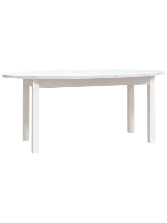 Konferenční stolek bílý 110 x 55 x 45 cm masivní borové dřevo