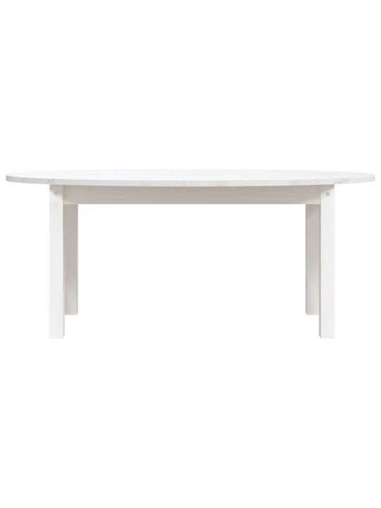 Konferenční stolek bílý 110 x 55 x 45 cm masivní borové dřevo