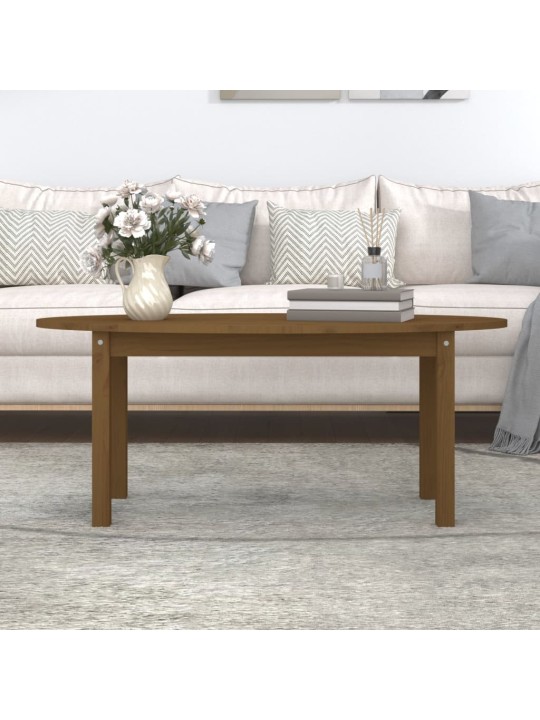Konferenční stolek medově hnědý 110x55x45 cm masivní borovice