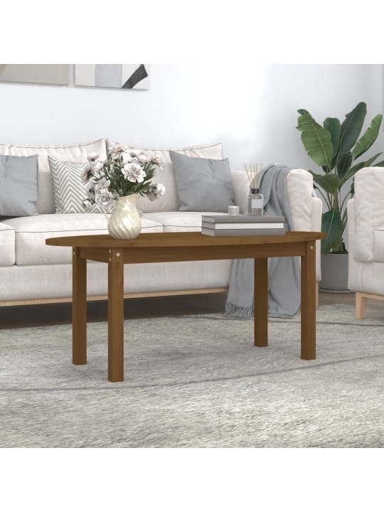 Konferenční stolek medově hnědý 110x55x45 cm masivní borovice