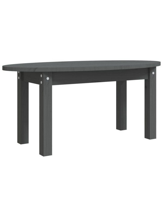 Konferenční stolek šedý 80 x 40 x 35 cm masivní borové dřevo