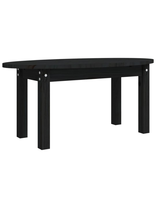 Konferenční stolek černý 80 x 40 x 35 cm masivní borové dřevo
