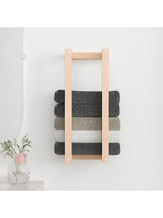 Věšák na ručníky 23 x 18 x 60 cm masivní borové dřevo