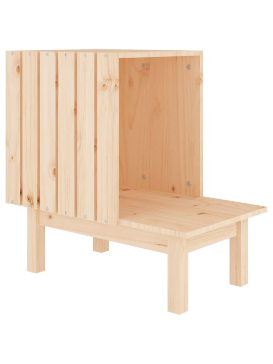 Domeček pro kočky 60 x 36 x 60 cm masivní borové dřevo