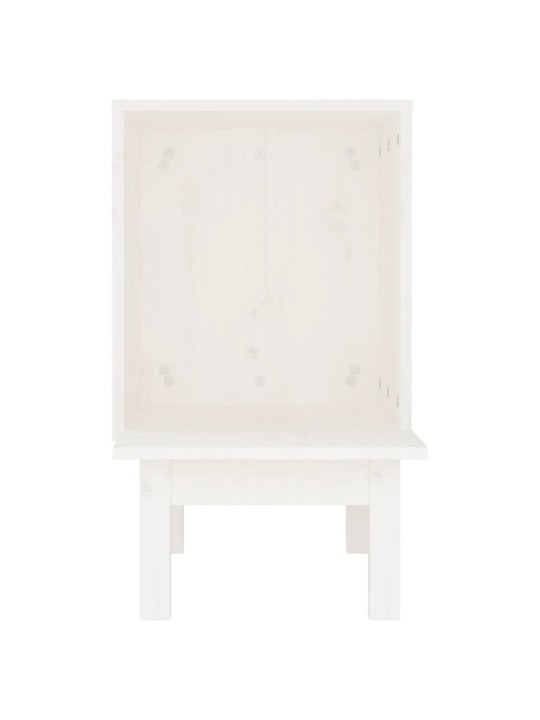 Domeček pro kočky bílá 60 x 36 x 60 cm masivní borové dřevo