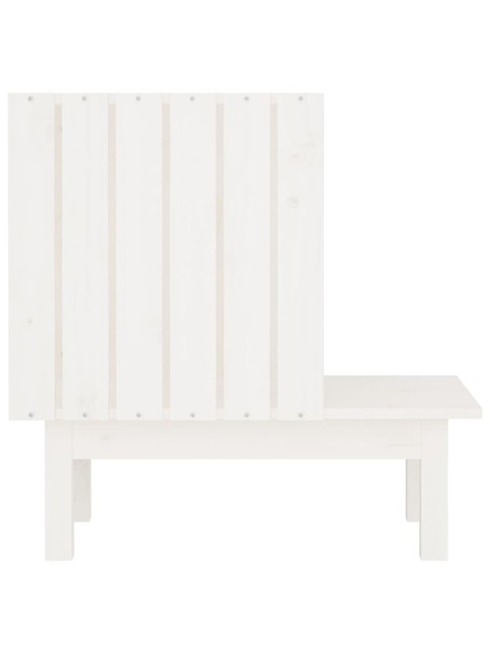 Domeček pro kočky bílá 60 x 36 x 60 cm masivní borové dřevo