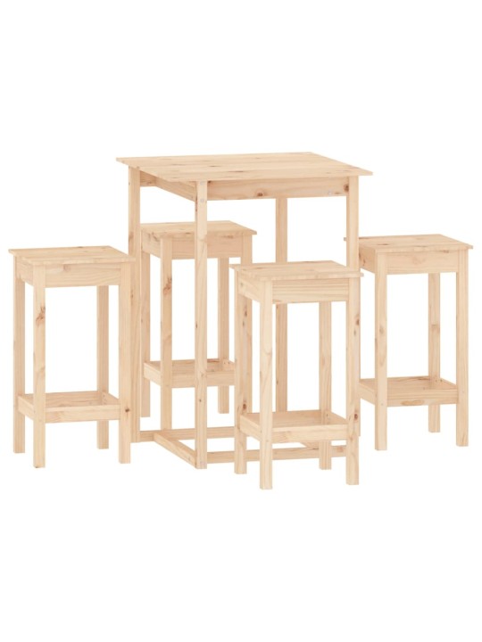 5dílný barový set masivní borové dřevo