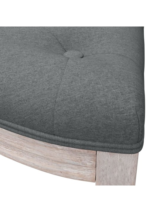 Lavice tmavě šedá 110,5 x 45 x 49 cm textil