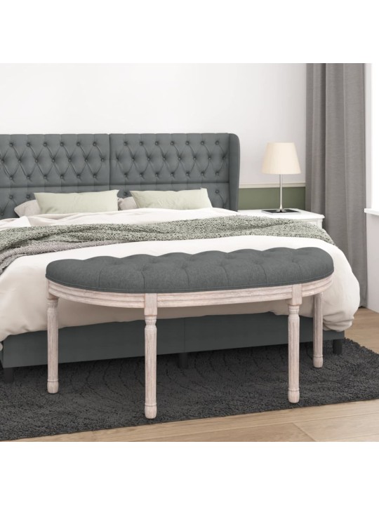 Lavice tmavě šedá 110,5 x 45 x 49 cm textil
