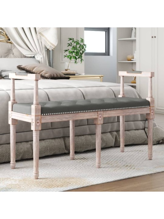 Lavice tmavě šedá 110 x 40 x 70 cm textil