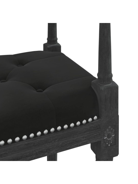 Lavice černá 110 x 40 x 70 cm samet