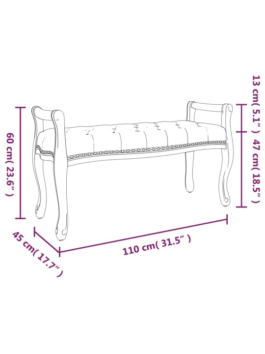 Lavice 110 x 45 x 60 cm len