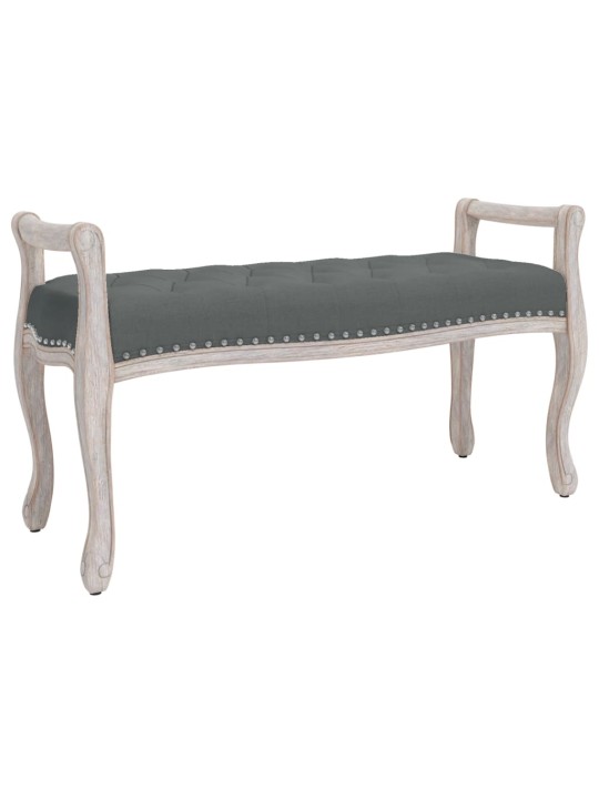 Lavice tmavě šedá 110 x 45 x 60 cm textil