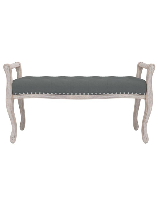 Lavice tmavě šedá 110 x 45 x 60 cm textil