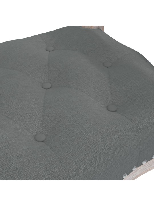 Lavice tmavě šedá 110 x 45 x 60 cm textil
