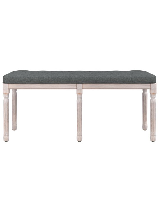 Lavice tmavě šedá 110 x 40 x 49 cm textil