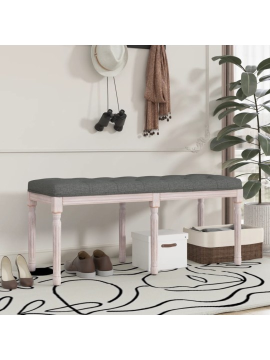 Lavice tmavě šedá 110 x 40 x 49 cm textil