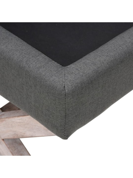 Stolička s úložným prostorem tmavě šedá 45 x 45 x 49 cm textil