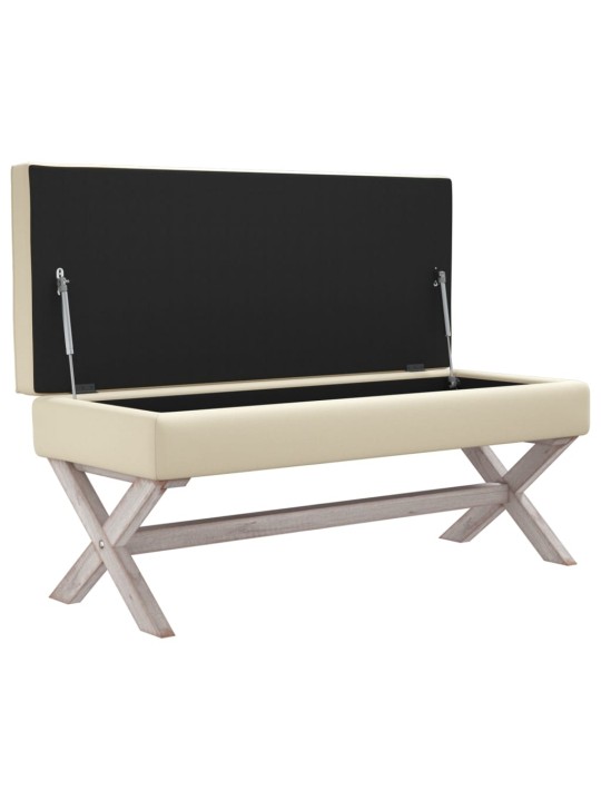 Stolička s úložným prostorem 110 x 45 x 49 cm len