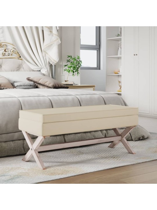 Stolička s úložným prostorem 110 x 45 x 49 cm len