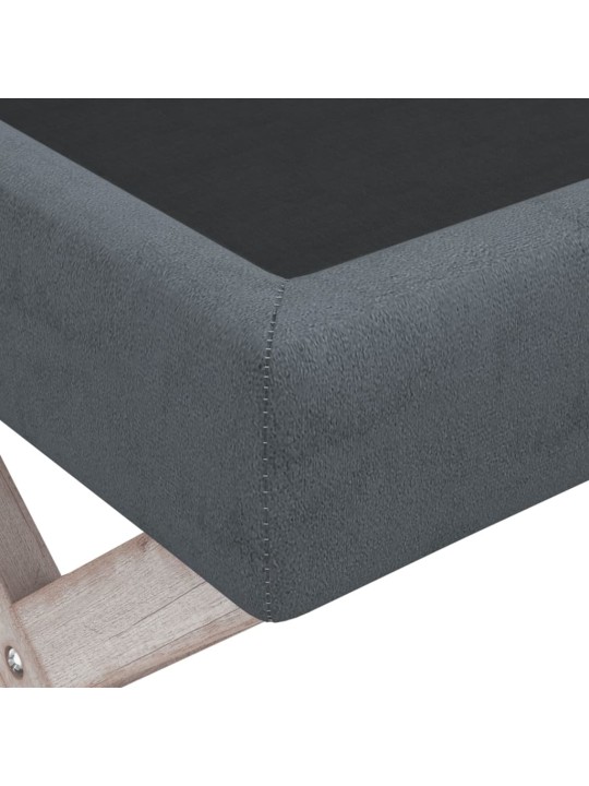 Stolička s úložným prostorem tmavě šedá 110x45x49 cm samet