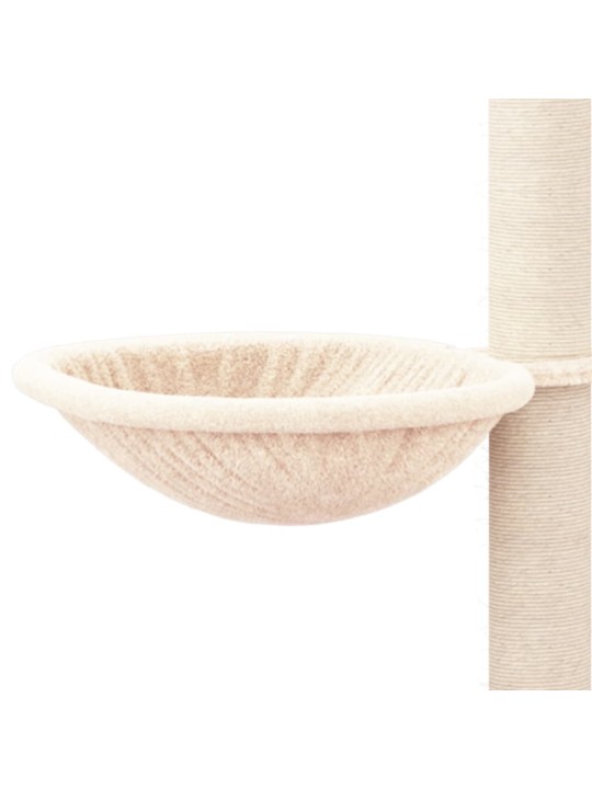 Škrabadlo pro kočky se sisalovými sloupky krémové 94,5 cm