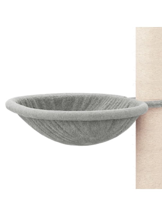 Škrabadlo pro kočky se sisalovými sloupky světle šedé 94,5 cm