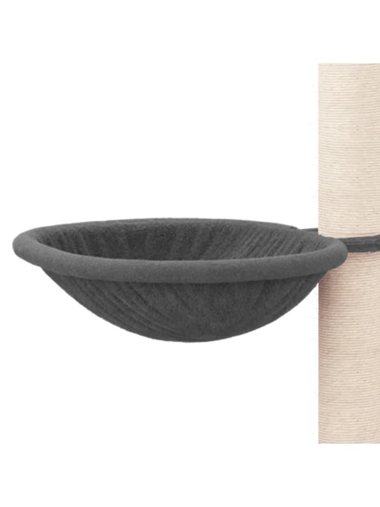 Škrabadlo pro kočky se sisalovými sloupky tmavě šedé 94,5 cm