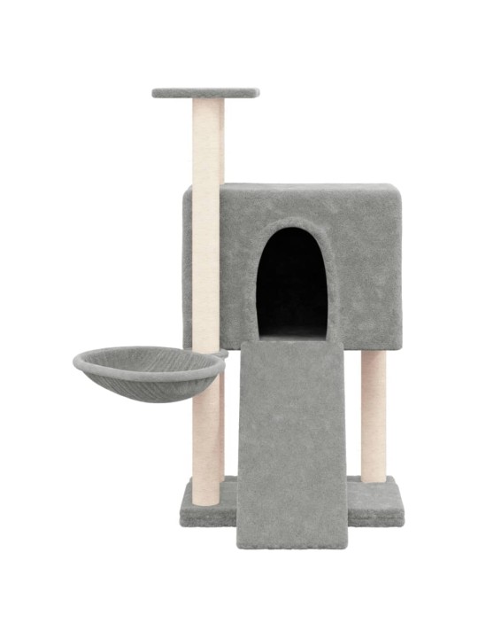 Škrabadlo pro kočky se sisalovými sloupky světle šedé 96 cm