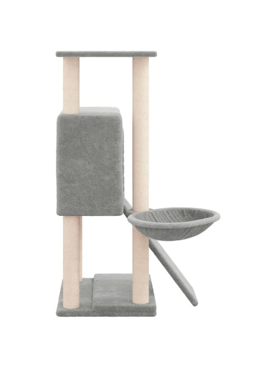 Škrabadlo pro kočky se sisalovými sloupky světle šedé 96 cm