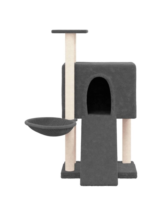 Škrabadlo pro kočky se sisalovými sloupky tmavě šedé 96 cm