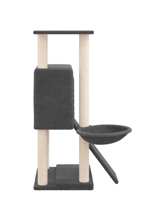 Škrabadlo pro kočky se sisalovými sloupky tmavě šedé 96 cm