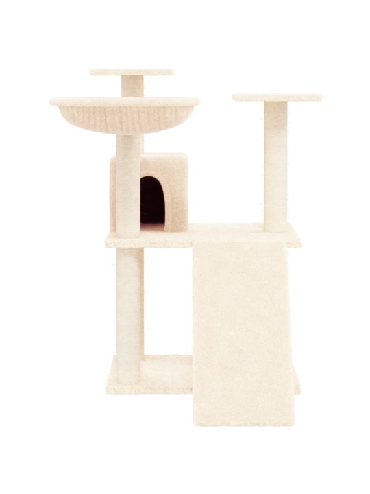 Škrabadlo pro kočky se sisalovými sloupky krémové 83 cm