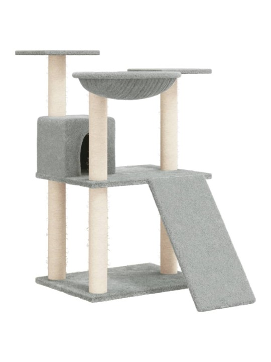 Škrabadlo pro kočky se sisalovými sloupky světle šedé 83 cm