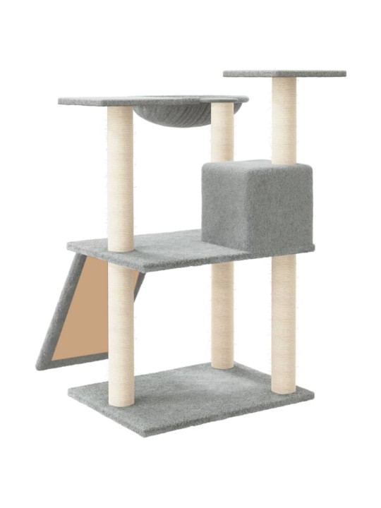 Škrabadlo pro kočky se sisalovými sloupky světle šedé 83 cm