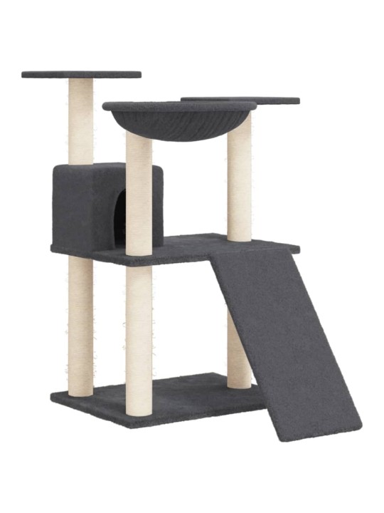 Škrabadlo pro kočky se sisalovými sloupky tmavě šedé 83 cm