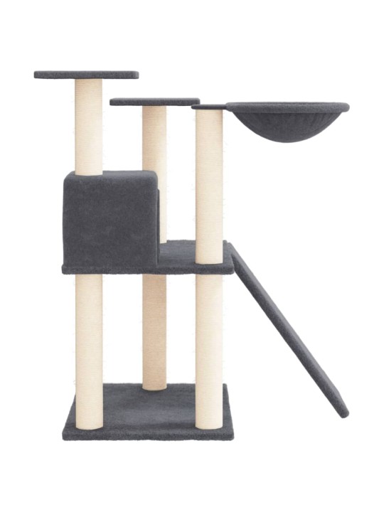 Škrabadlo pro kočky se sisalovými sloupky tmavě šedé 83 cm